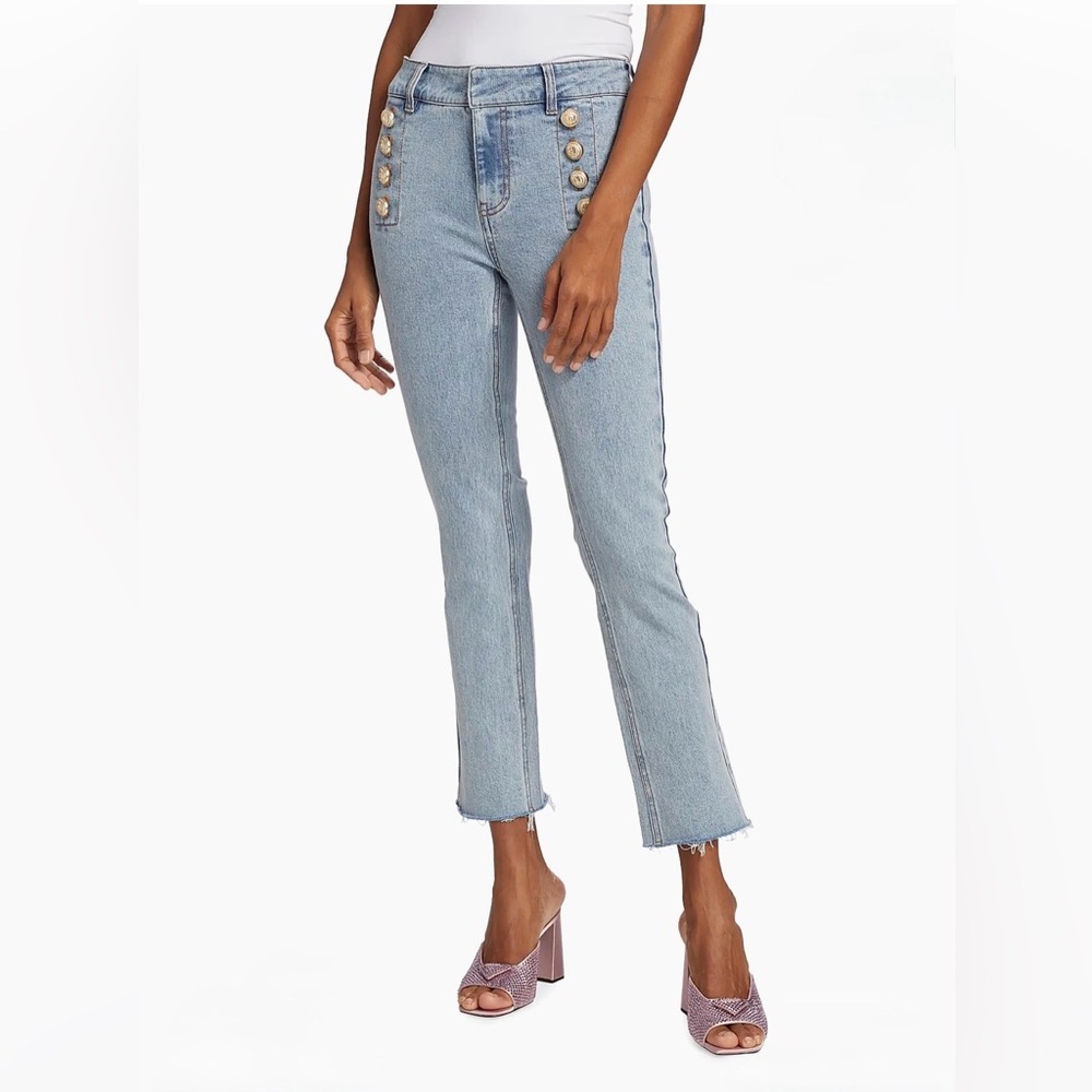 Generation Love Justine Button Fray Denim Pants | Size Small - Picture 4 of 9